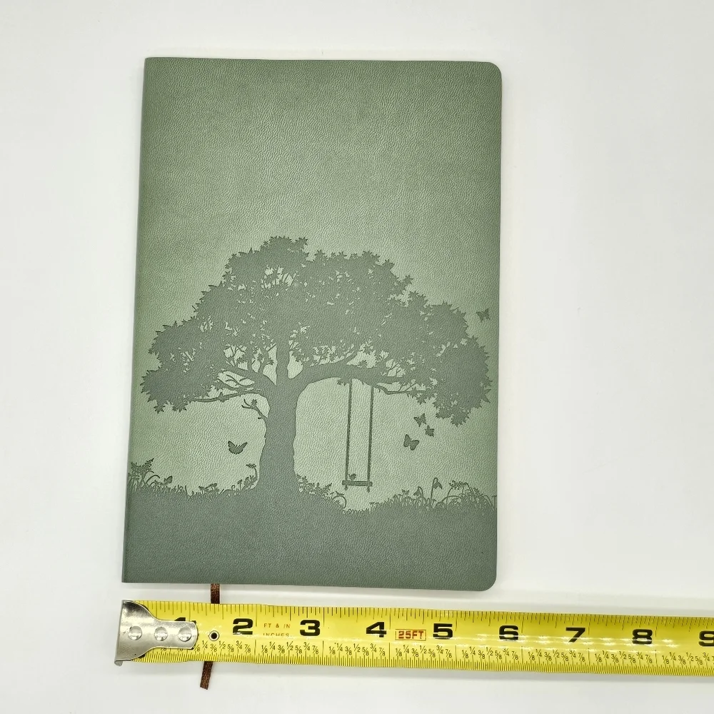 Inspirational Journal Set Tree of Life Faux Leather Pen Christian Bookmark Green
